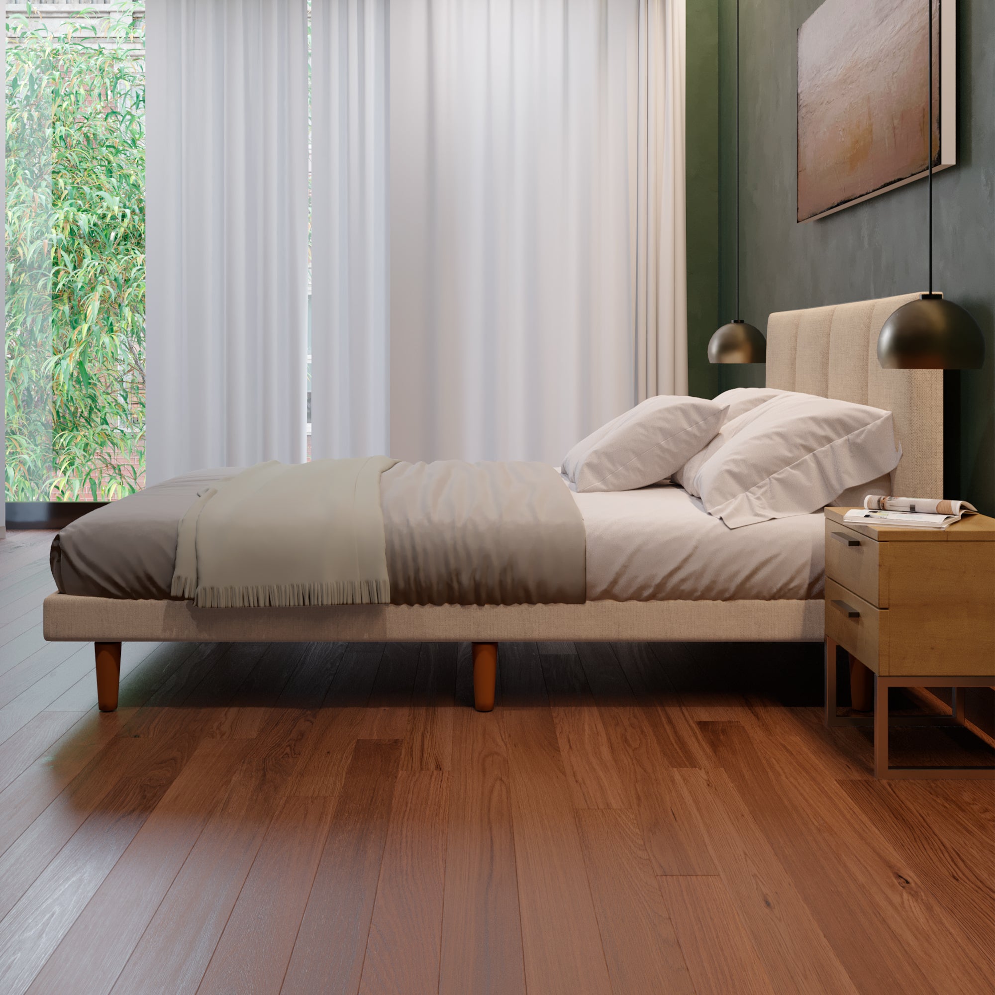 Cama Tradicional  Napoles Lino Beige