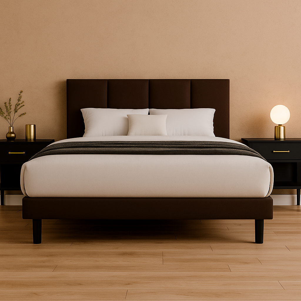 Cama Tradicional Nápoles Vinil Chocolate