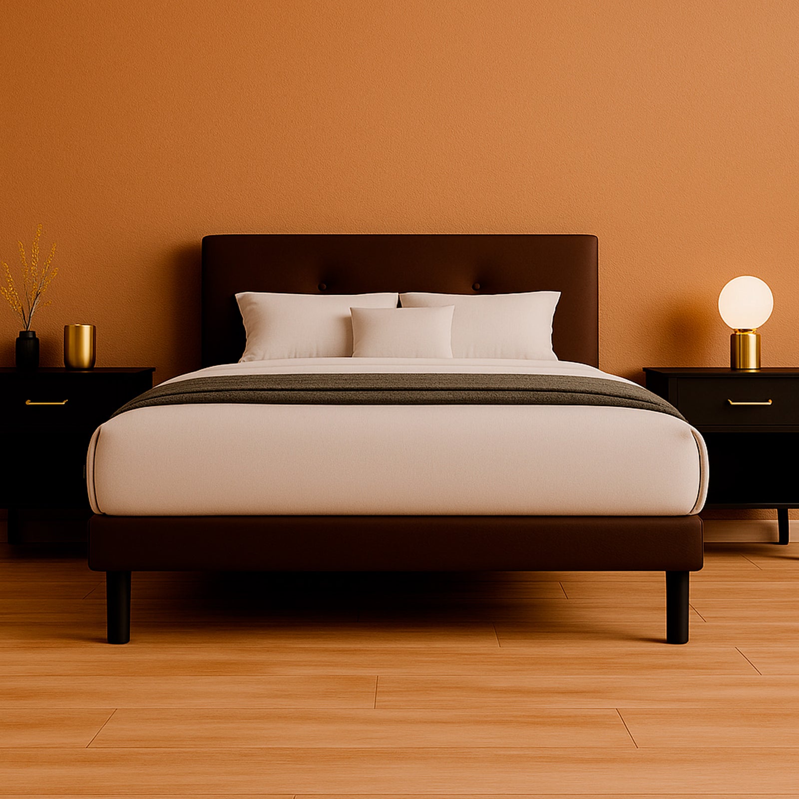 Cama Tradicional Urban Vinil Chocolate