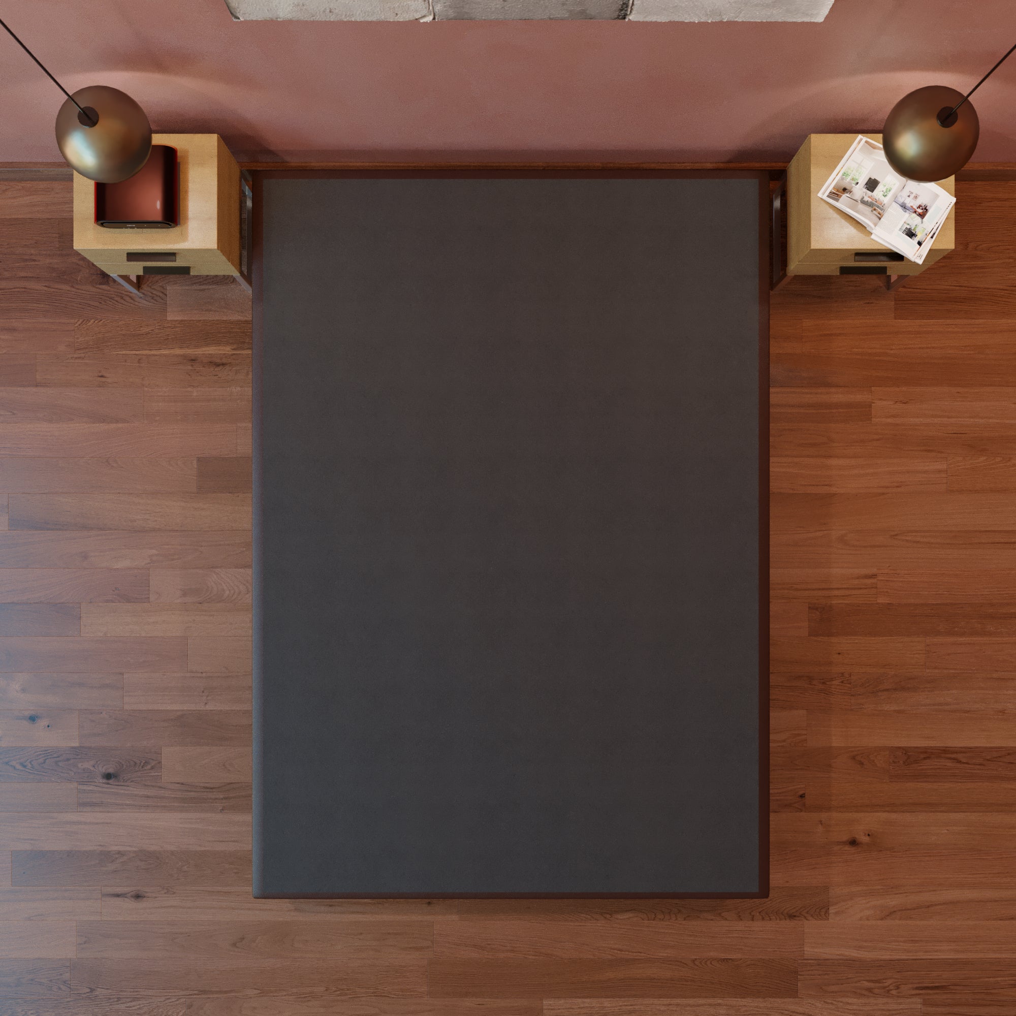 Base de Cama Urban Vinil Chocolate