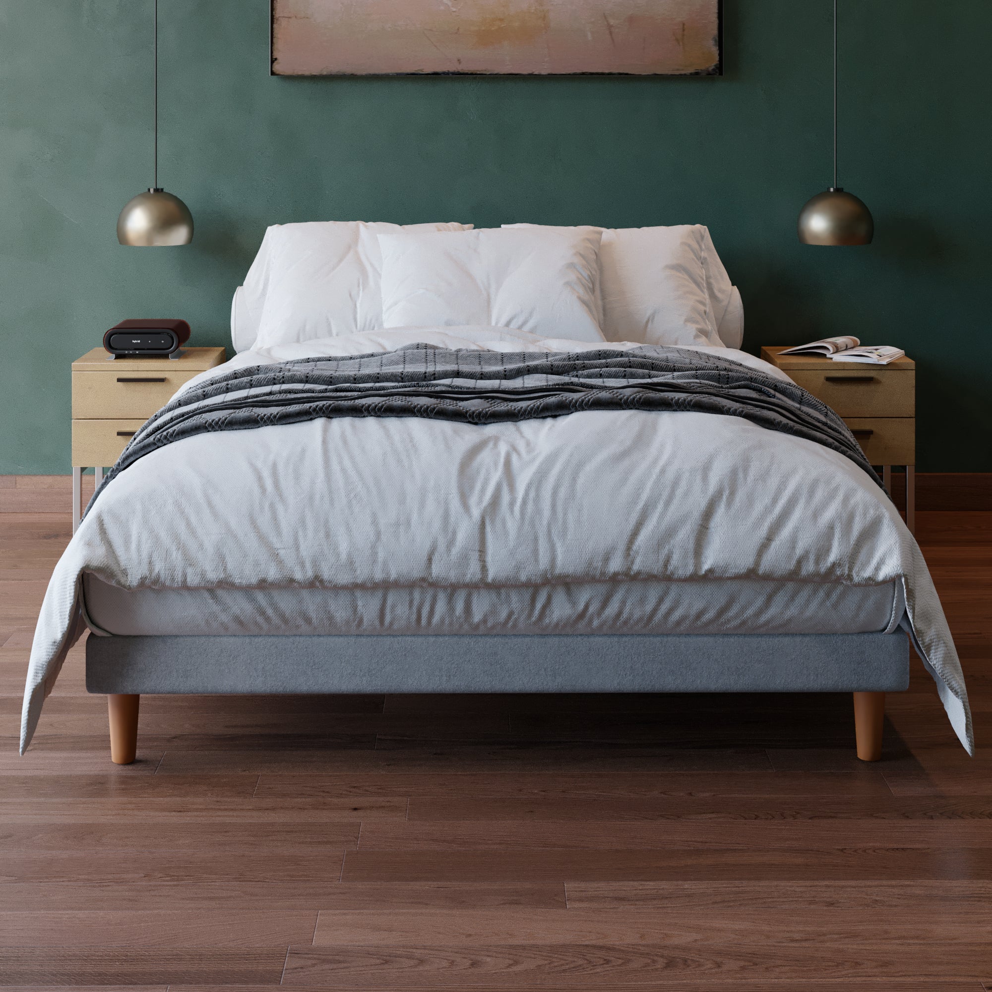 Base De Cama Urban Lino Gris
