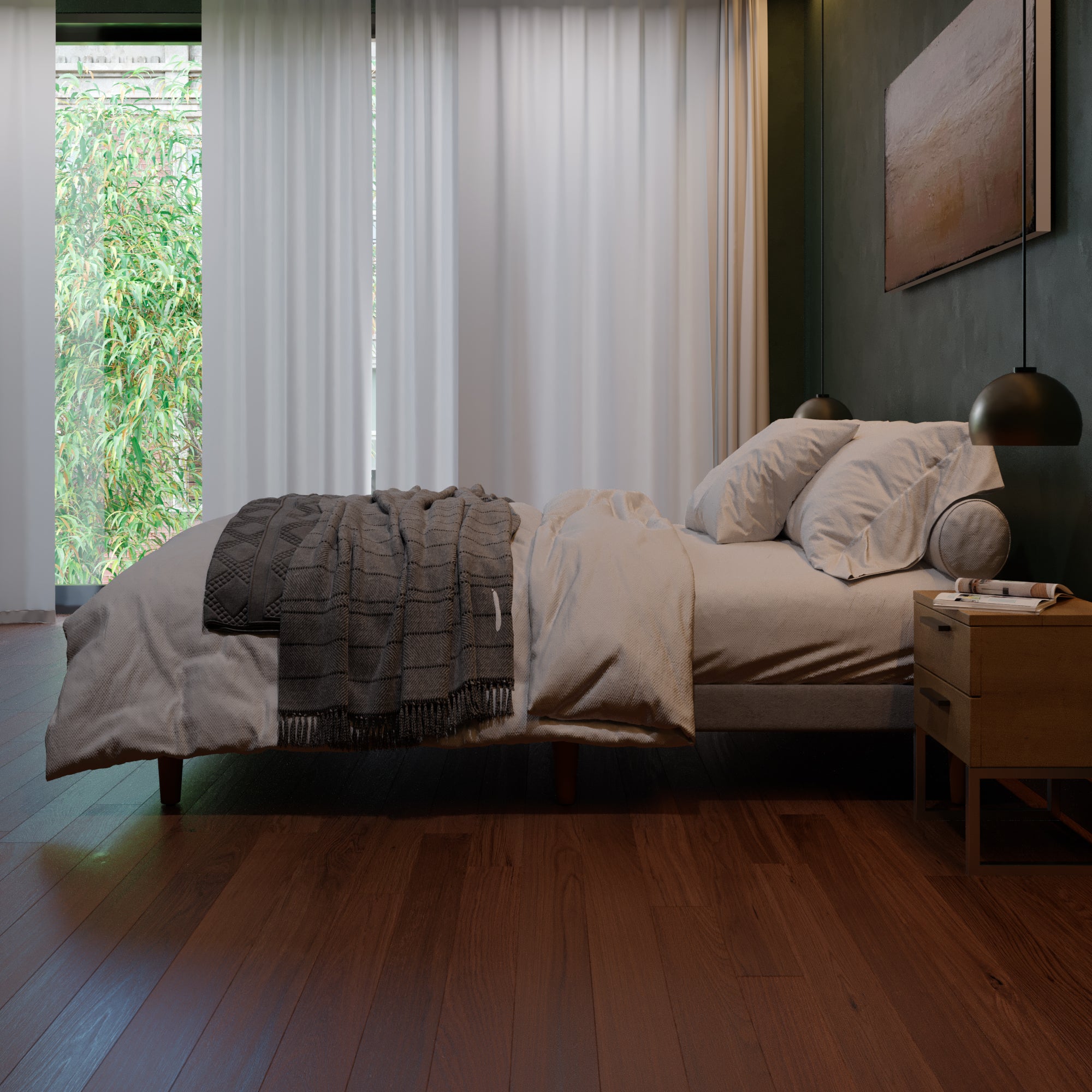 Base De Cama Urban Lino Gris