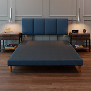 Cama Tradicional Napoles Lino Azul