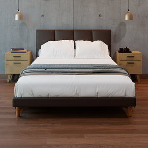 Cama Tradicional Nápoles Vinil Chocolate