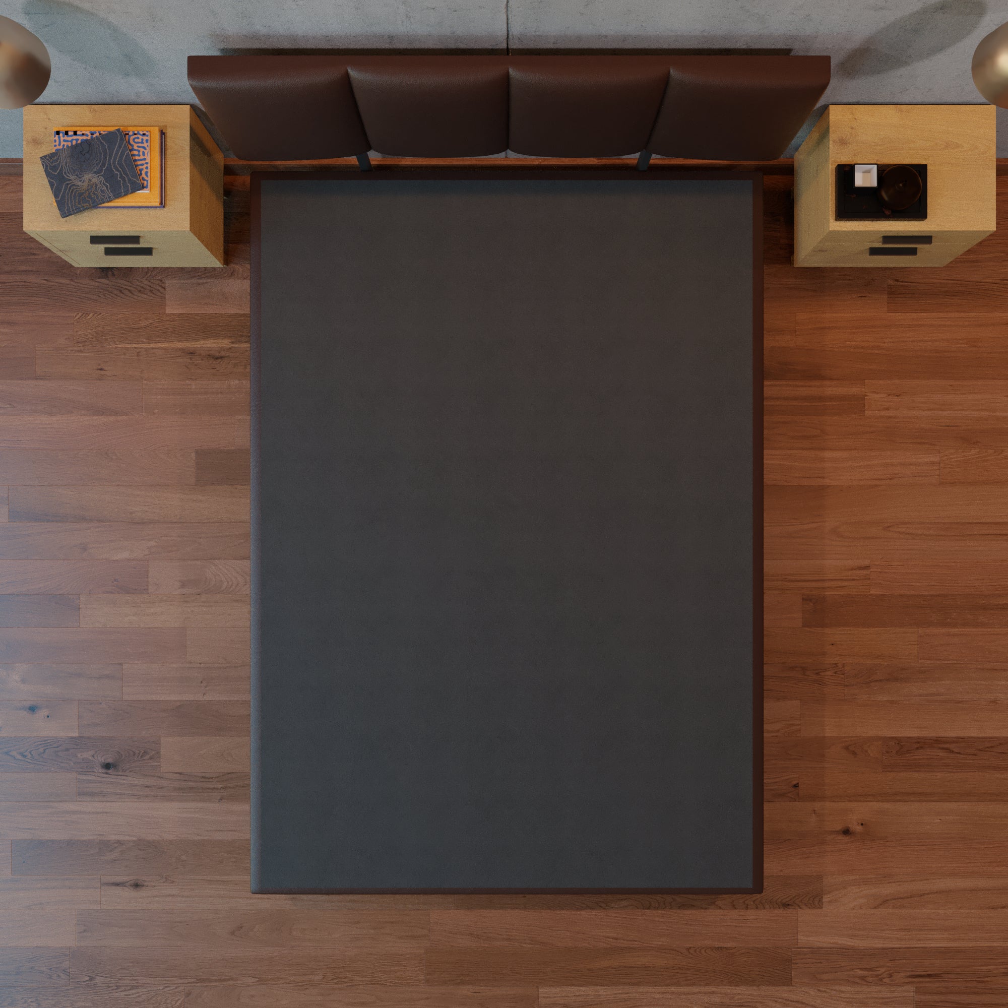 Cama Tradicional Nápoles Vinil Chocolate