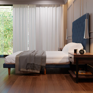 Cama Tradicional Quintana Lino Azul