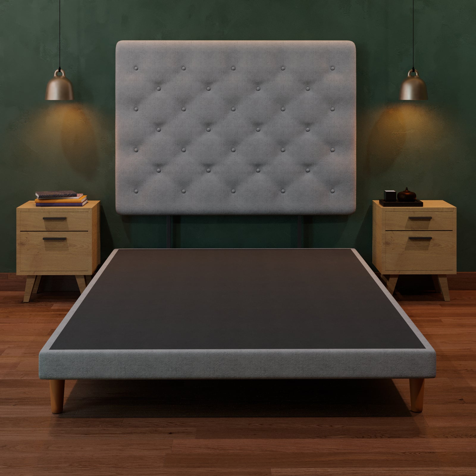 Cama Tradicional Quintana Lino Gris