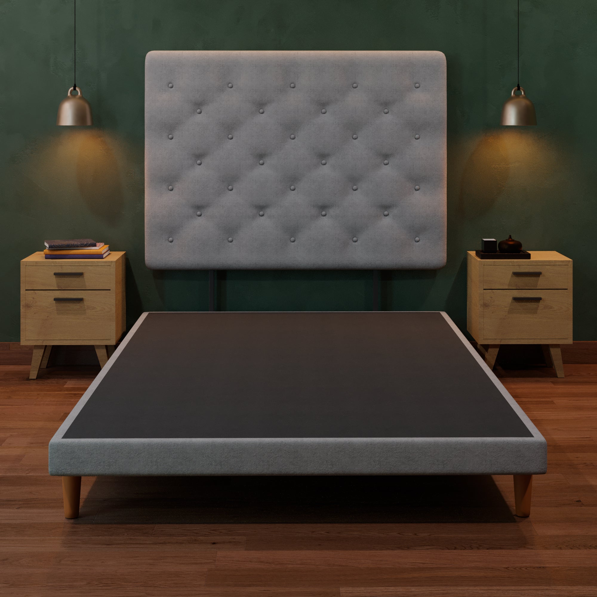 Cama Tradicional Quintana Lino Gris