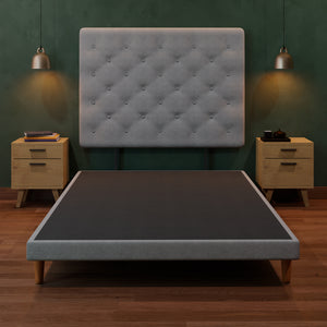 Cama Tradicional Quintana Lino Gris