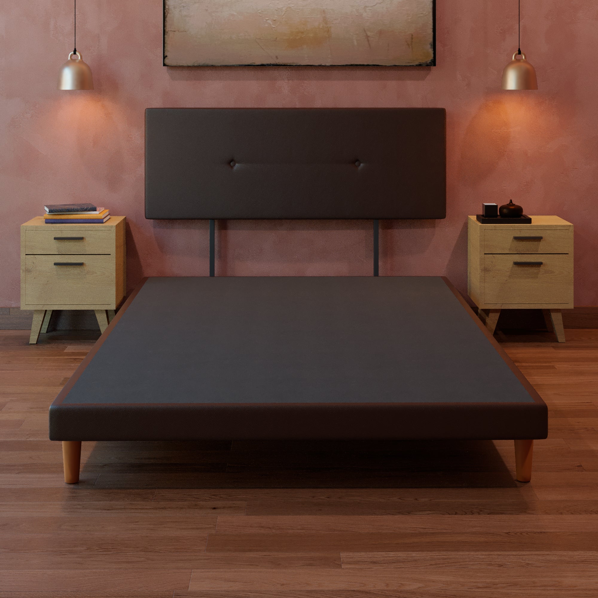 Cama Tradicional Urban Vinil Chocolate