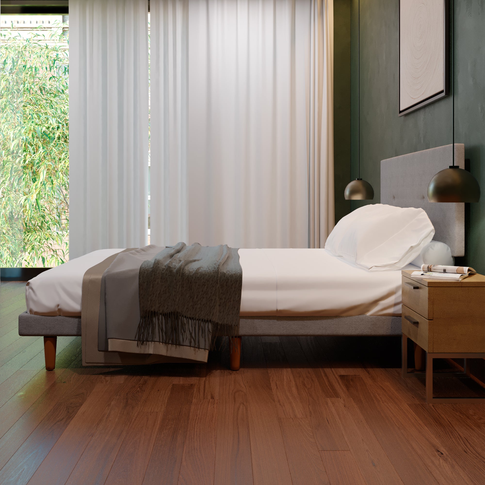 Cama Tradicional Urban Lino Gris