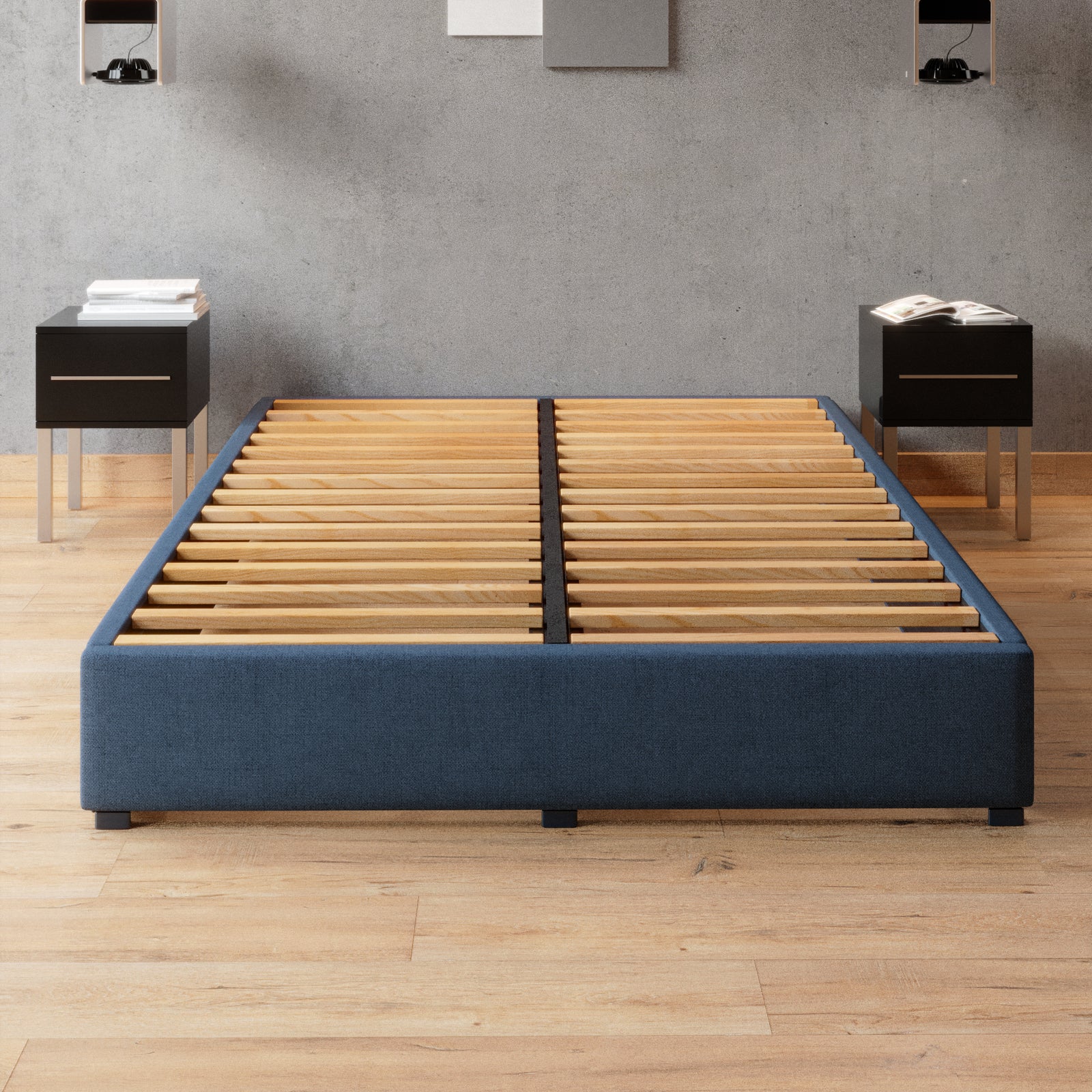 Base de Cama Roma Lino Azul