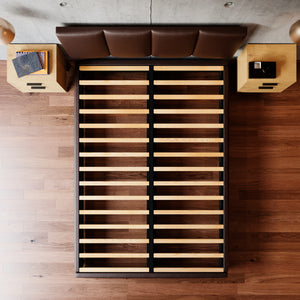 Cama Armable Napoles Vinil Chocolate