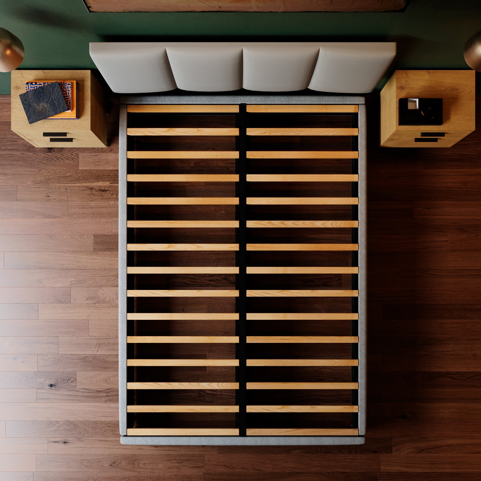 Cama Armable Napolés Lino Gris