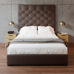 Cama Armable Quintana Vinil Chocolate