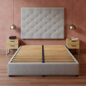 Cama Armable Quintana Lino Gris