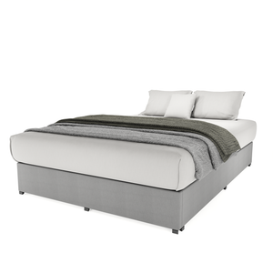 Base Cama Box Roma Lino Gris