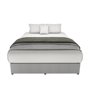 Base Cama Box Roma Lino Gris