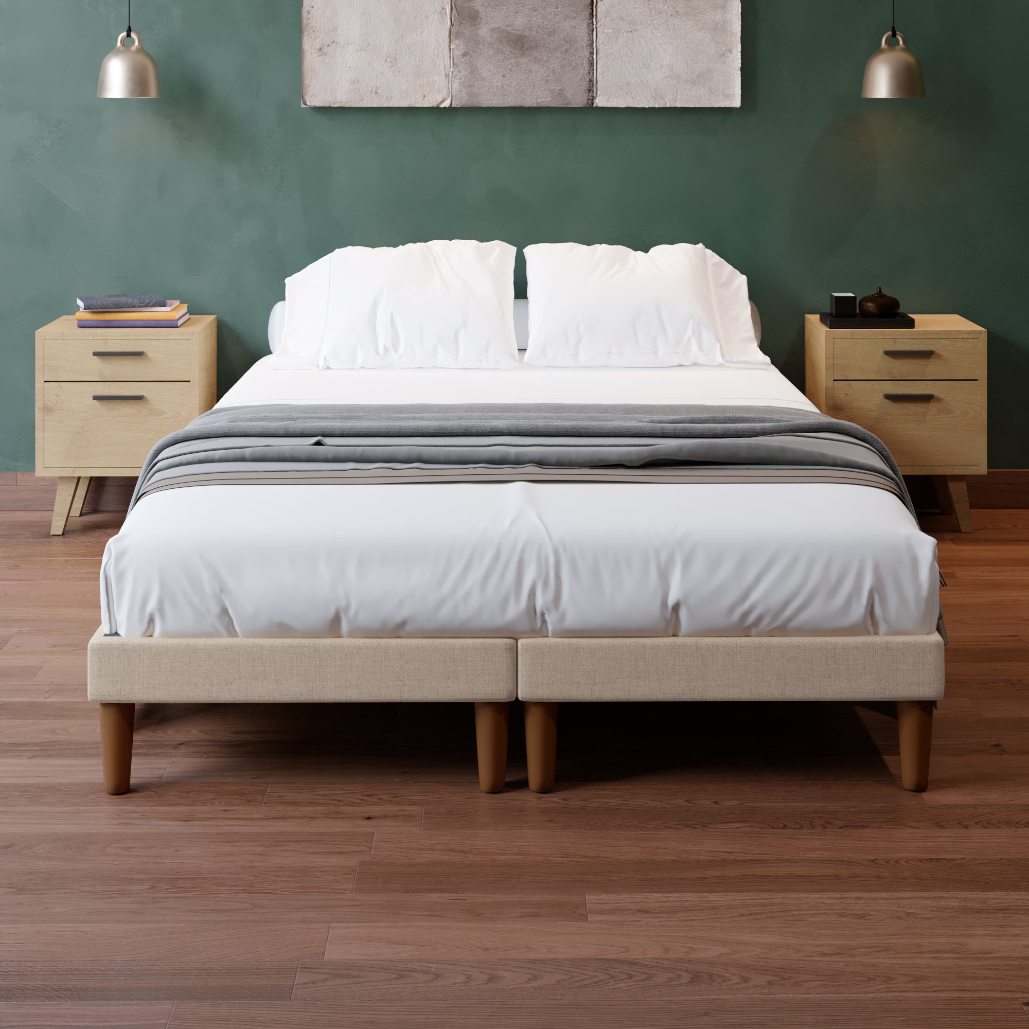 Base de Cama Praga Lino Beige