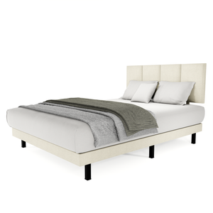 Recamara Base Cama Box Cabecera Napoles Lino Beige