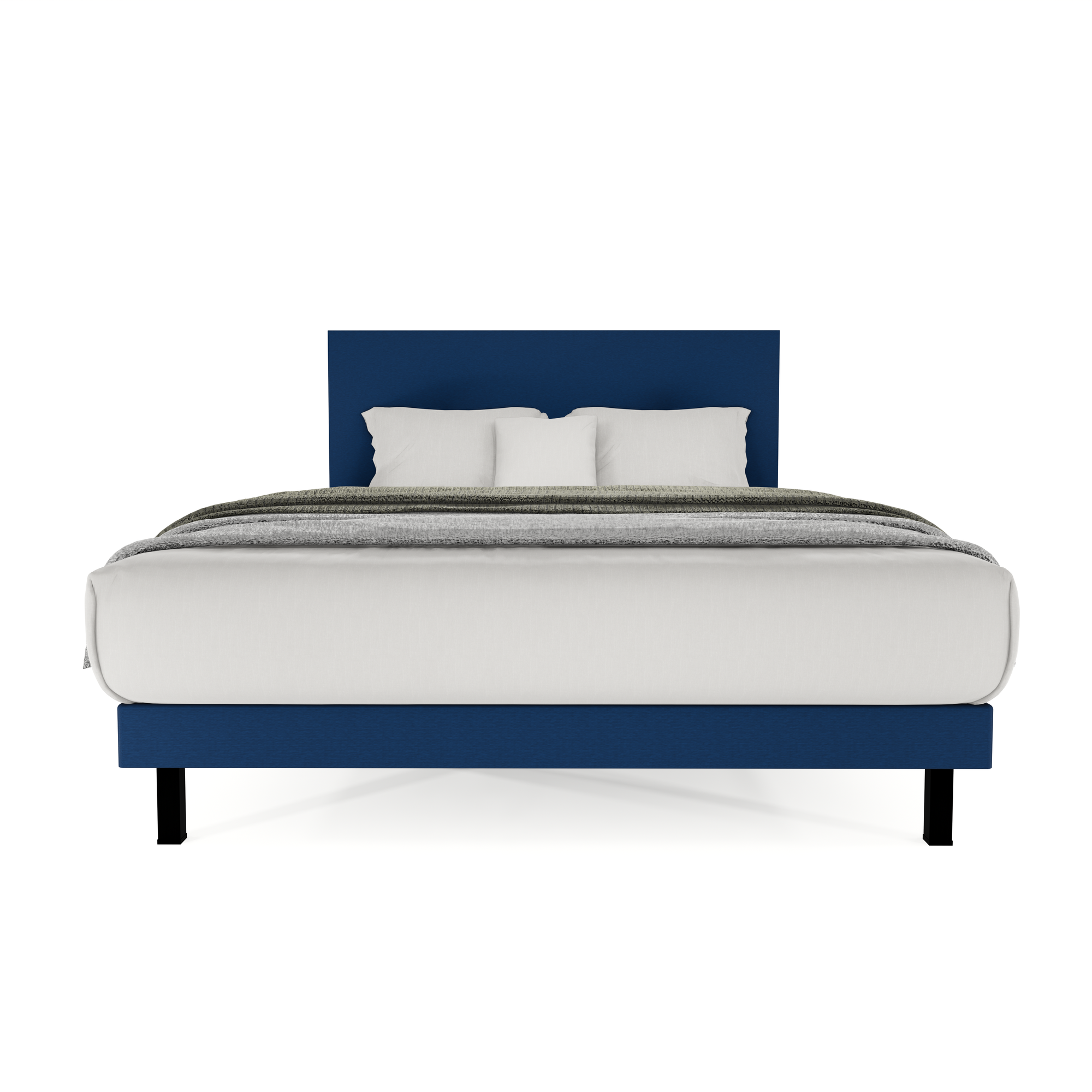 Recamara Base Cama Box Cabecera Urban Lino Azul