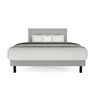 Recamara Base Cama Box Cabecera Urban Lino Gris