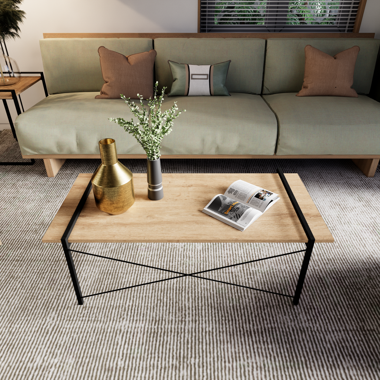 Mesa de Centro PORTOFINO Metal y Madera