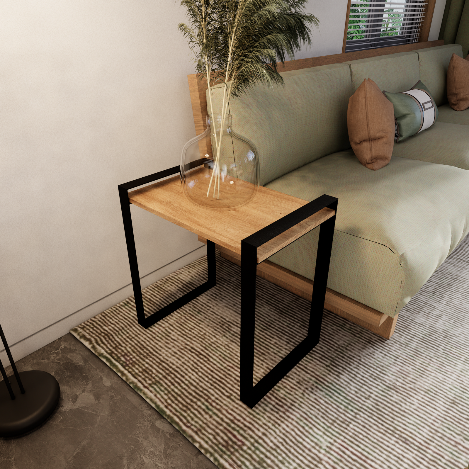 Mesa de Centro Lateral MANAROLA Metal y Madera