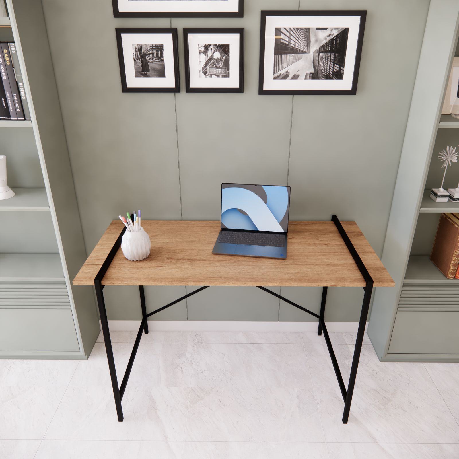 Escritorio Bologna Metal y Madera