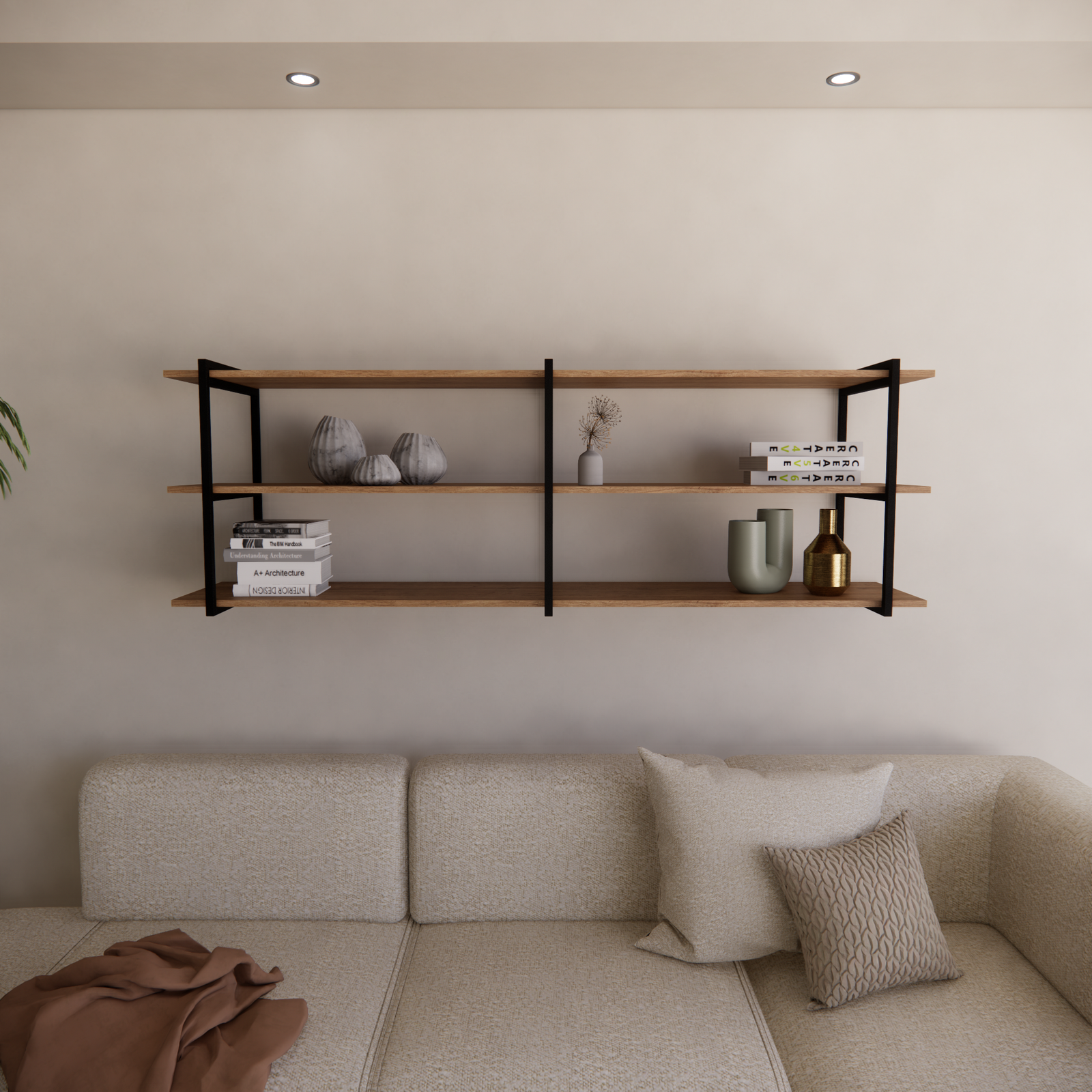 Repisa Librero Colgable Extra Grande UGE Metal y Madera: