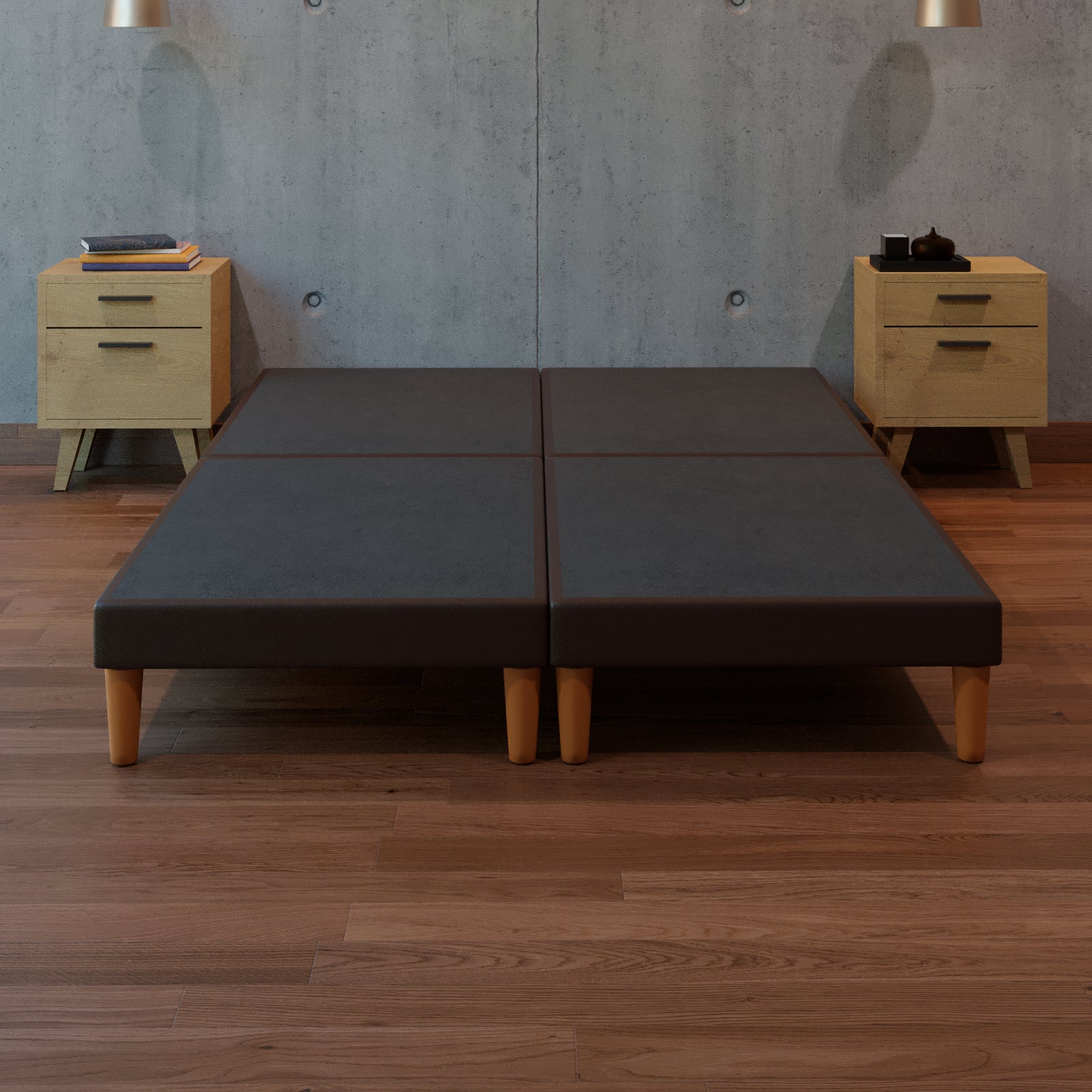 Base de Cama Praga Lino Chocolate