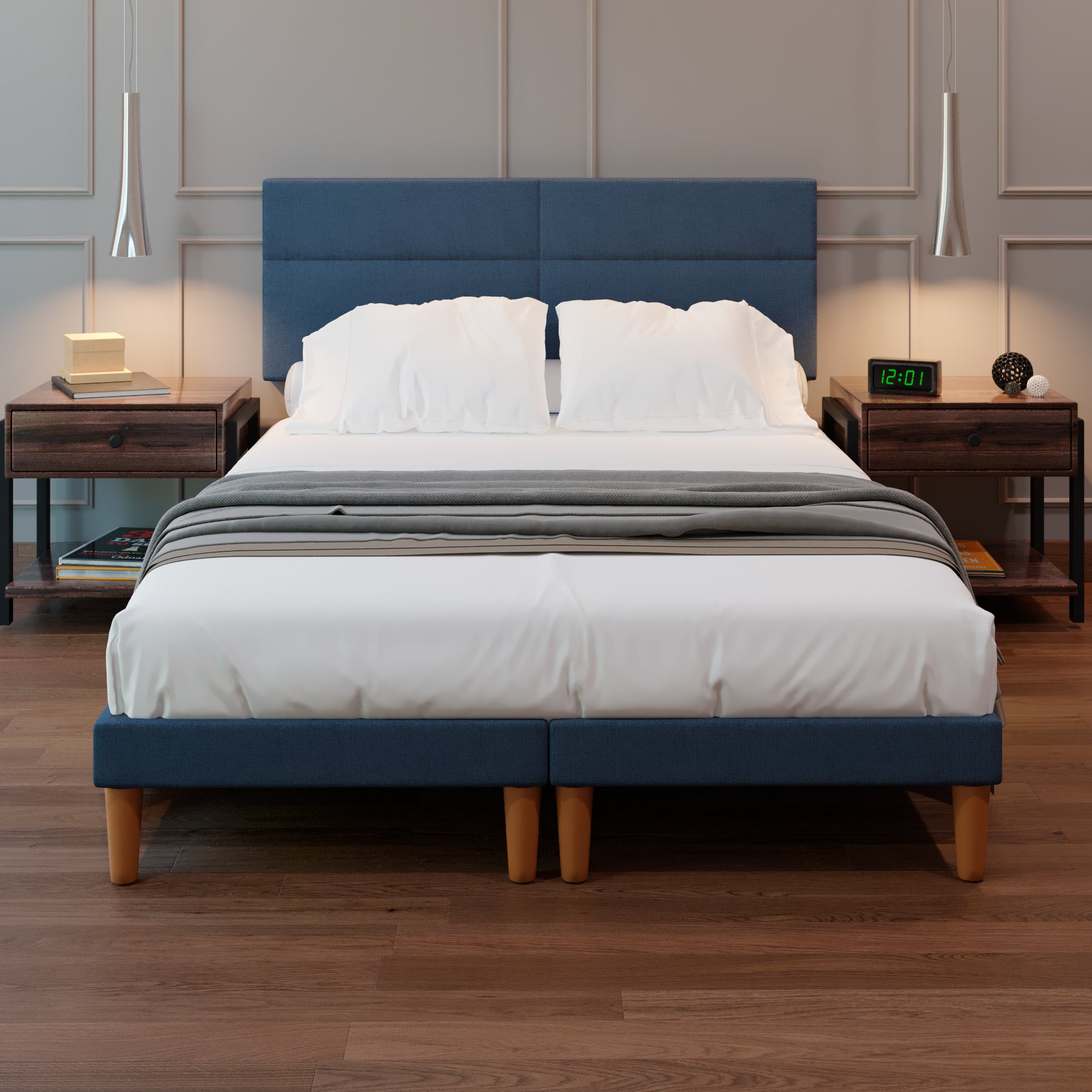 Cama Modular Cairo Lino Azul