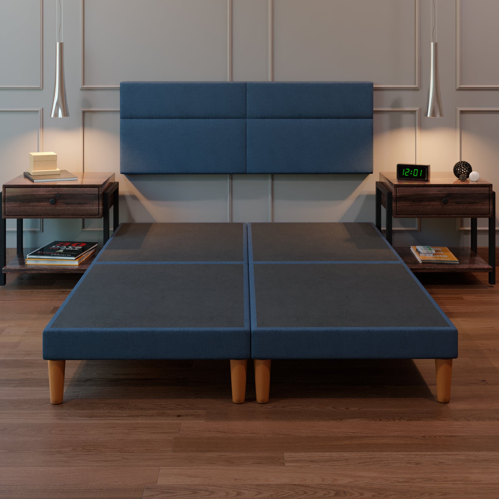 Cama Modular Cairo Lino Azul
