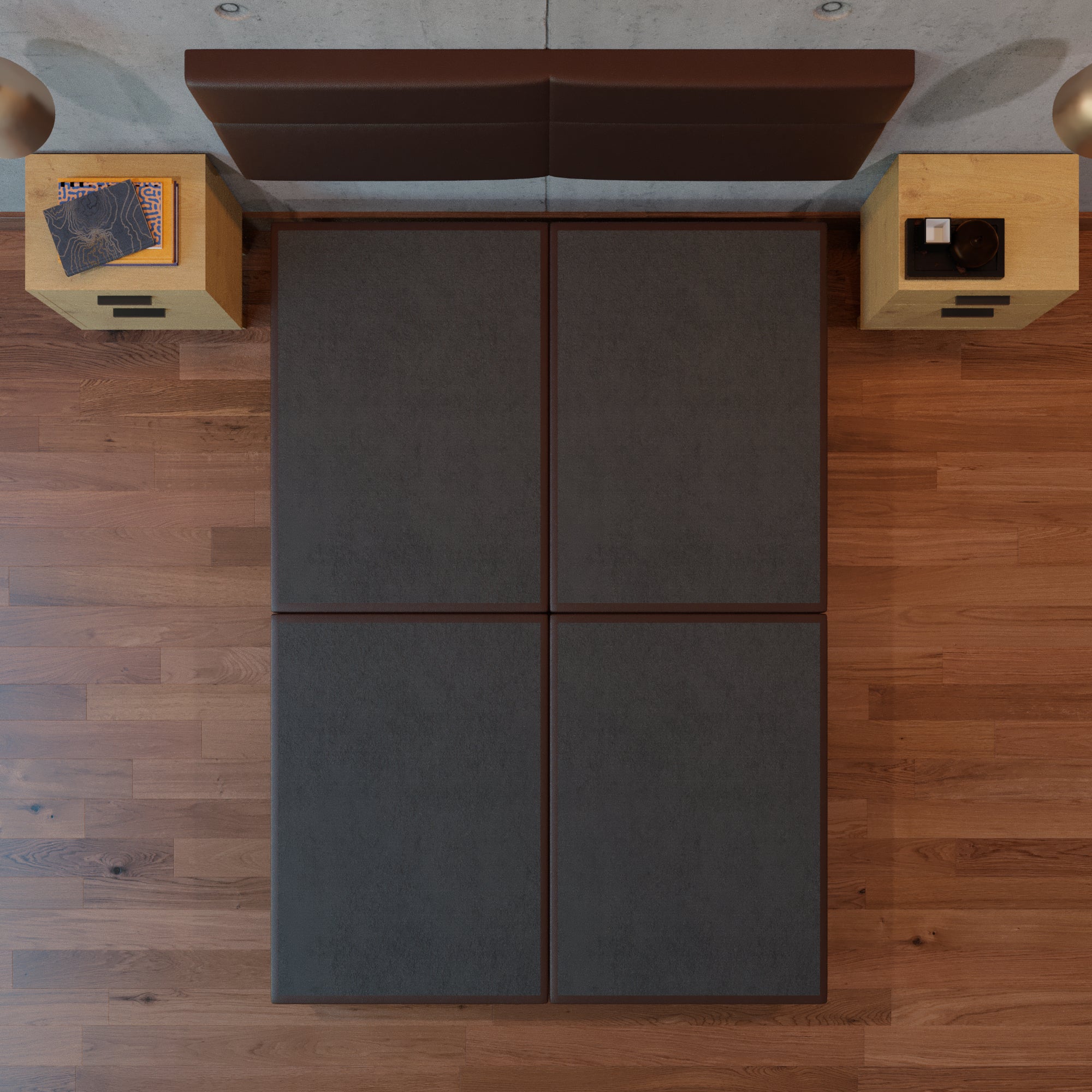 Cama Modular Cairo Lino Chocolate