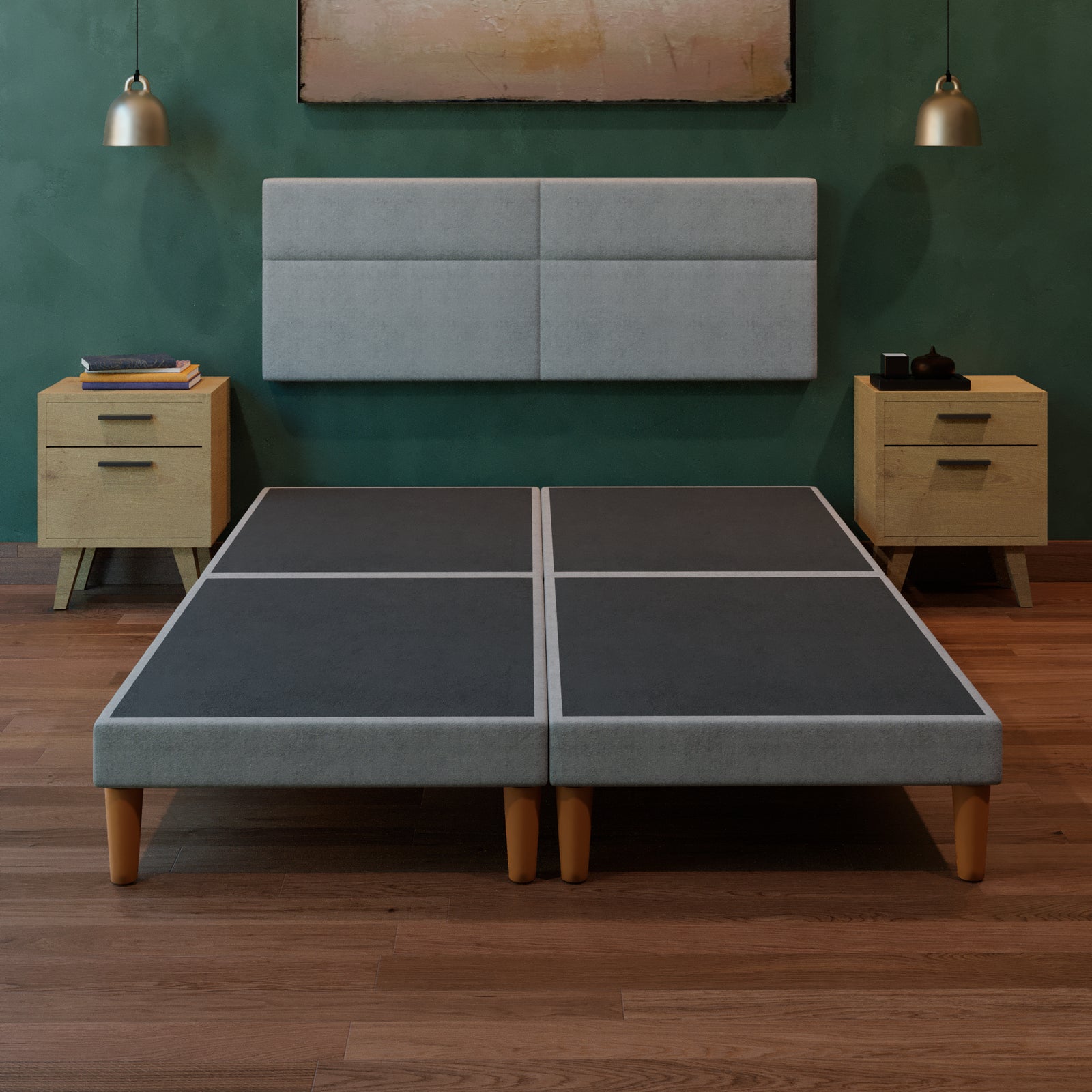 Cama Modular Cairo Lino Gris