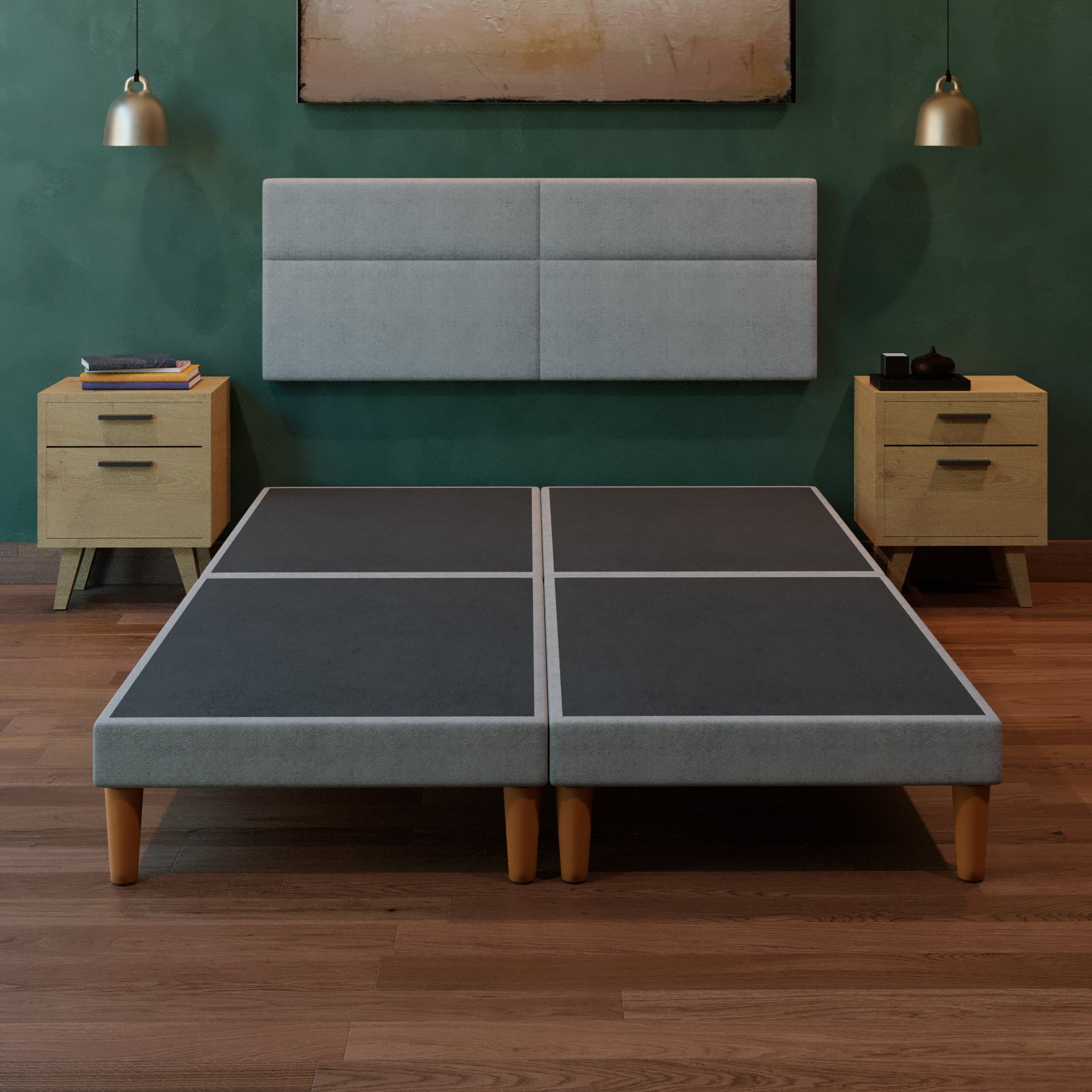 Cama Modular Cairo Lino Gris