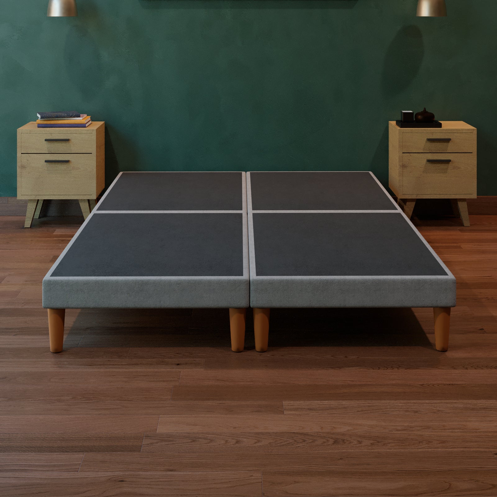 Base de Cama Praga Lino Gris