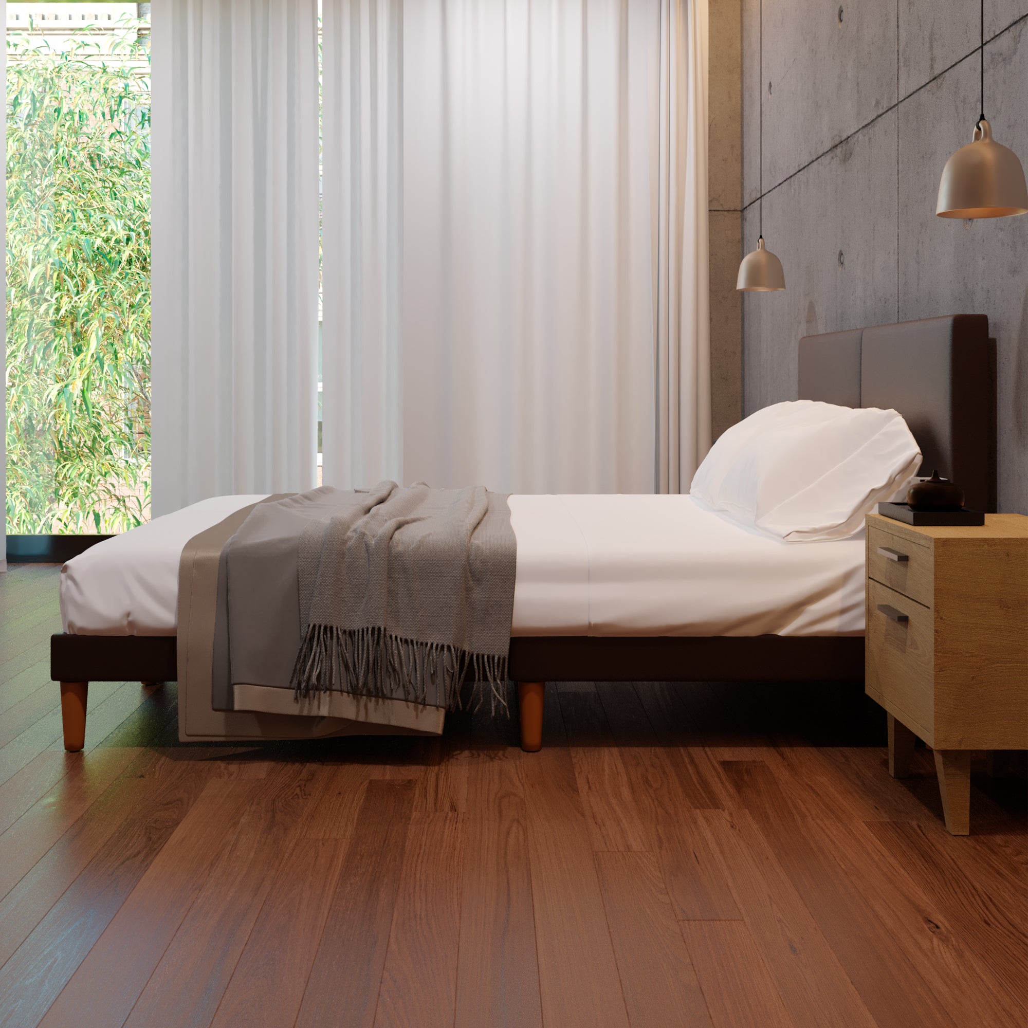 Cama Modular Praga Lino Chocolate