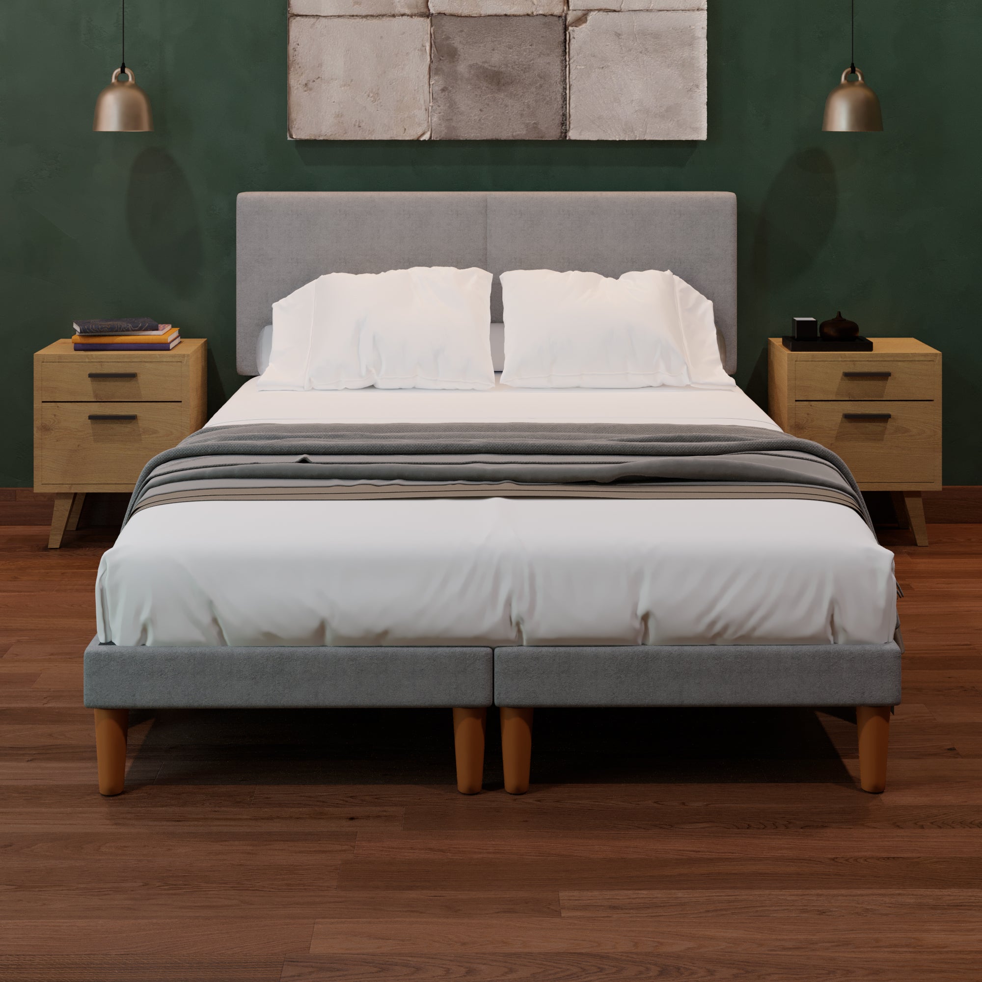 Cama Modular Praga Lino Gris