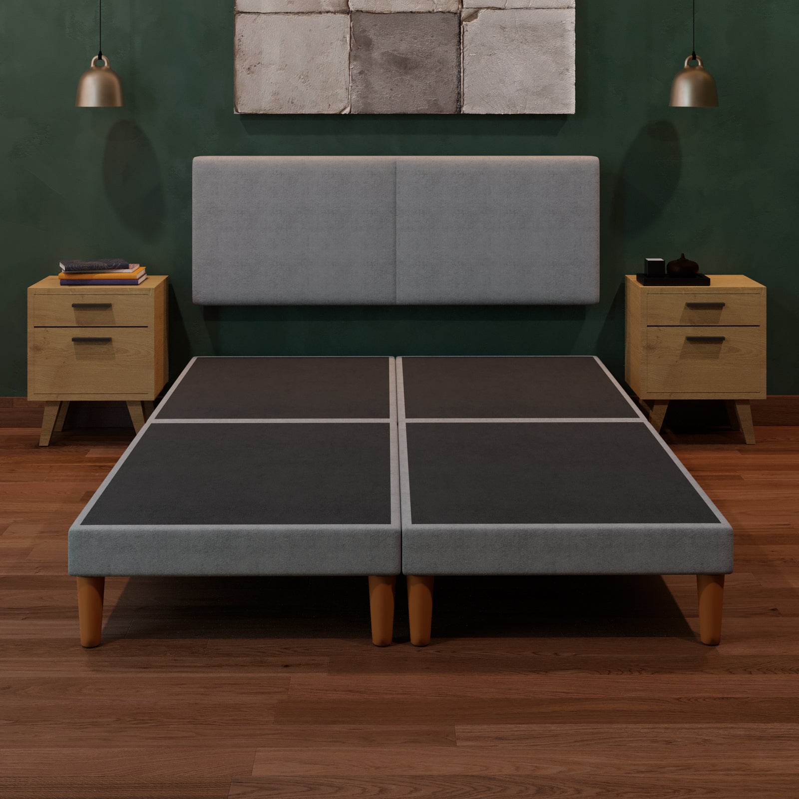 Cama Modular Praga Lino Gris