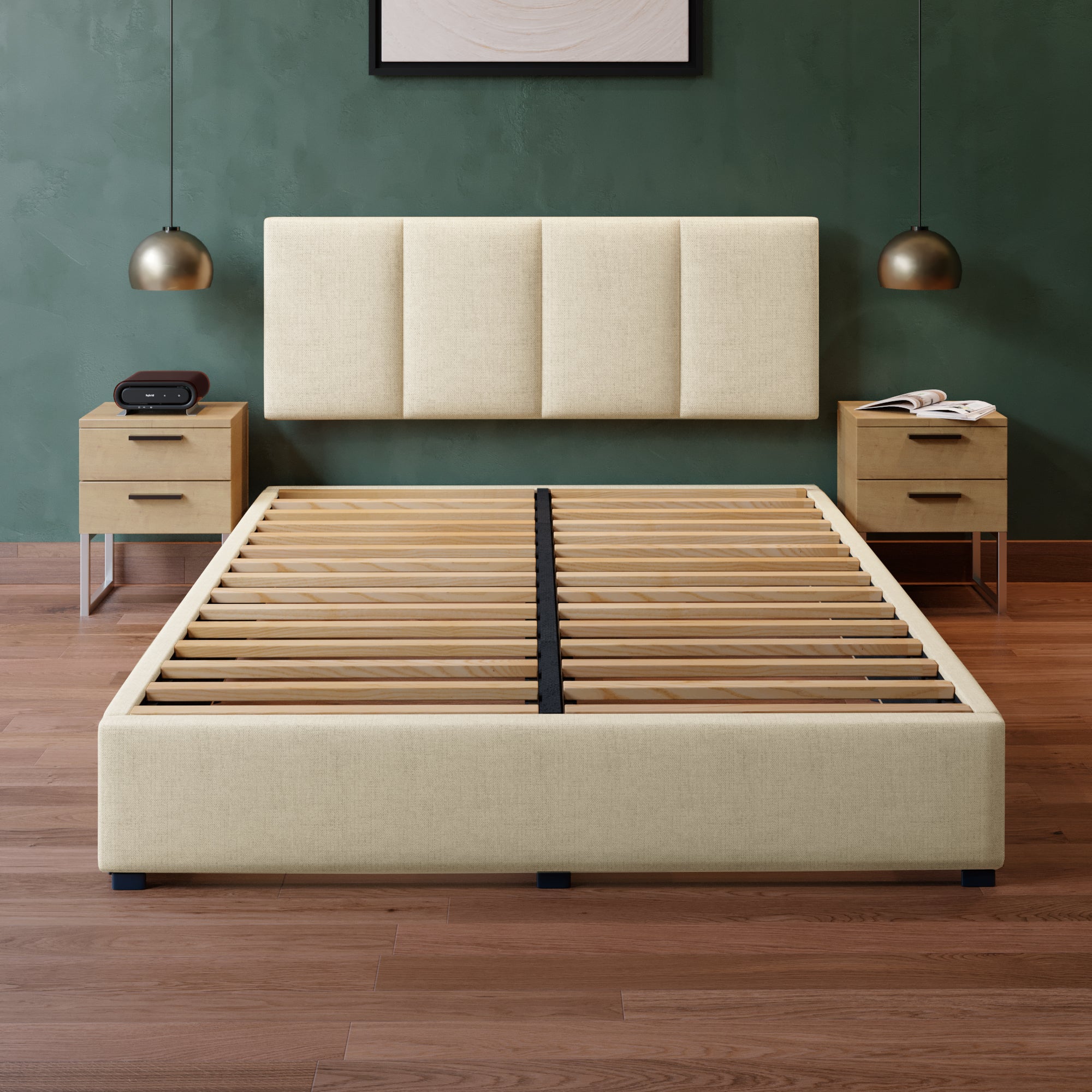 Cama Armable Napolés Lino Beige