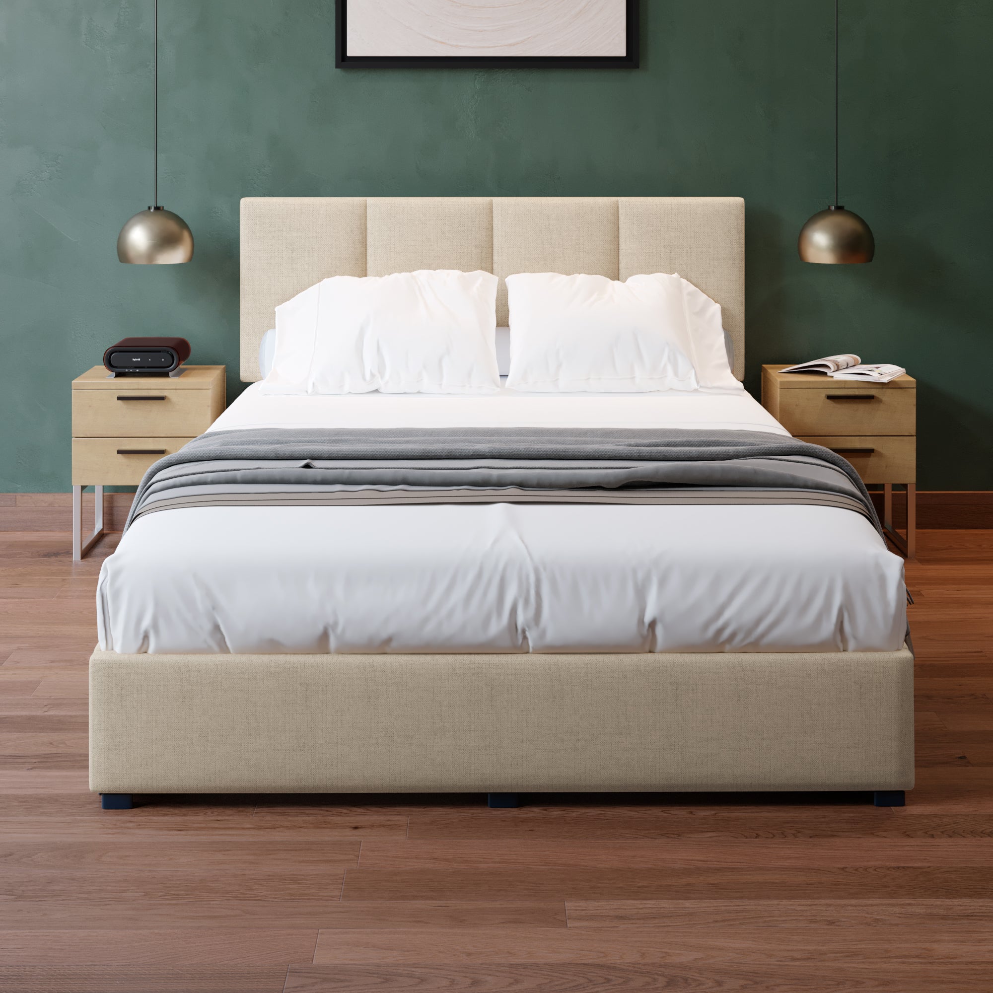 Cama Armable Napolés Lino Beige
