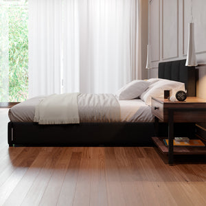 Cama Armable Napoles Lino Negro