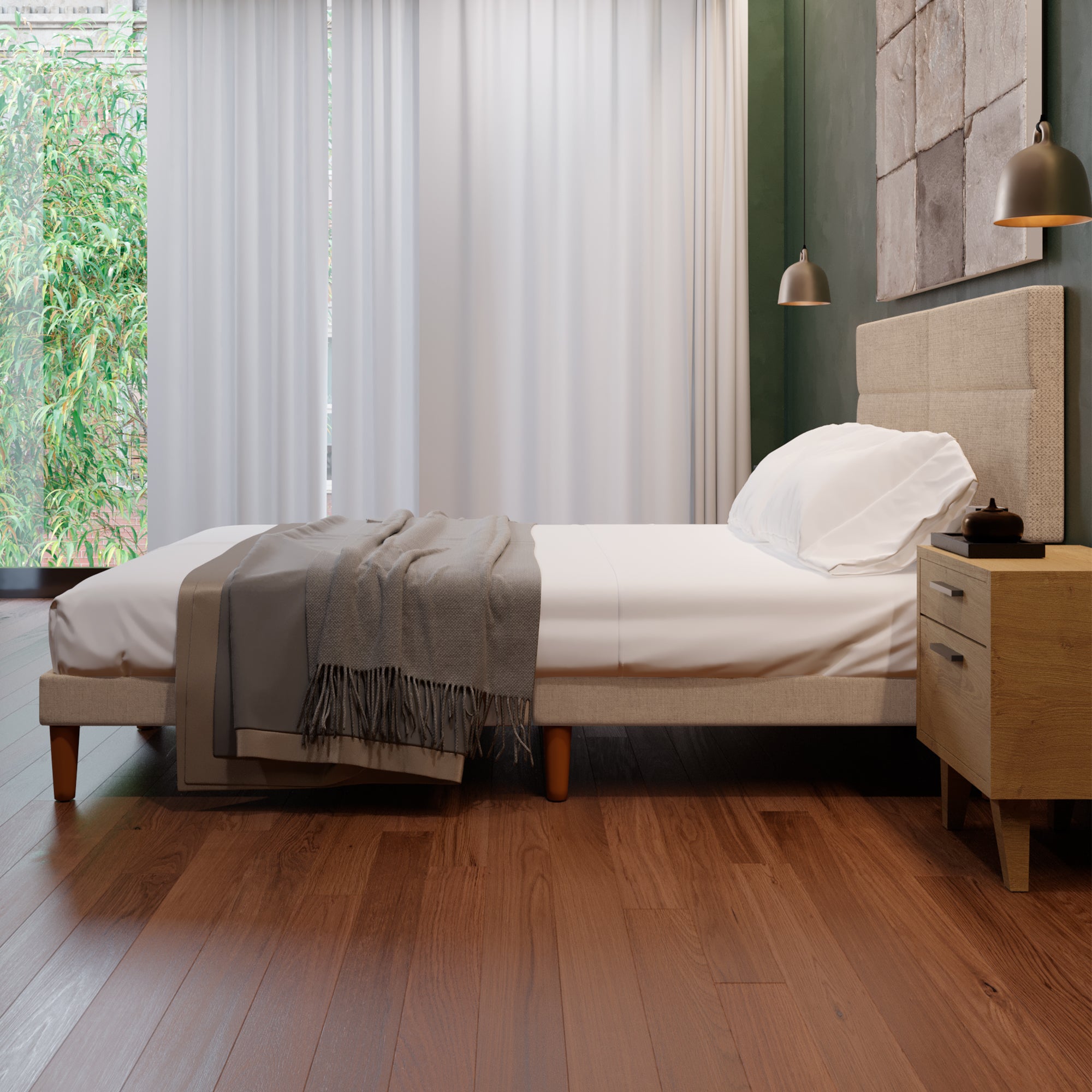 Cama Modular Praga Lino Beige