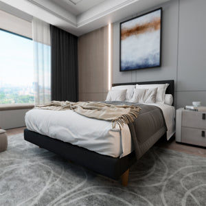 Cama Hibrida Nara Lino Negro