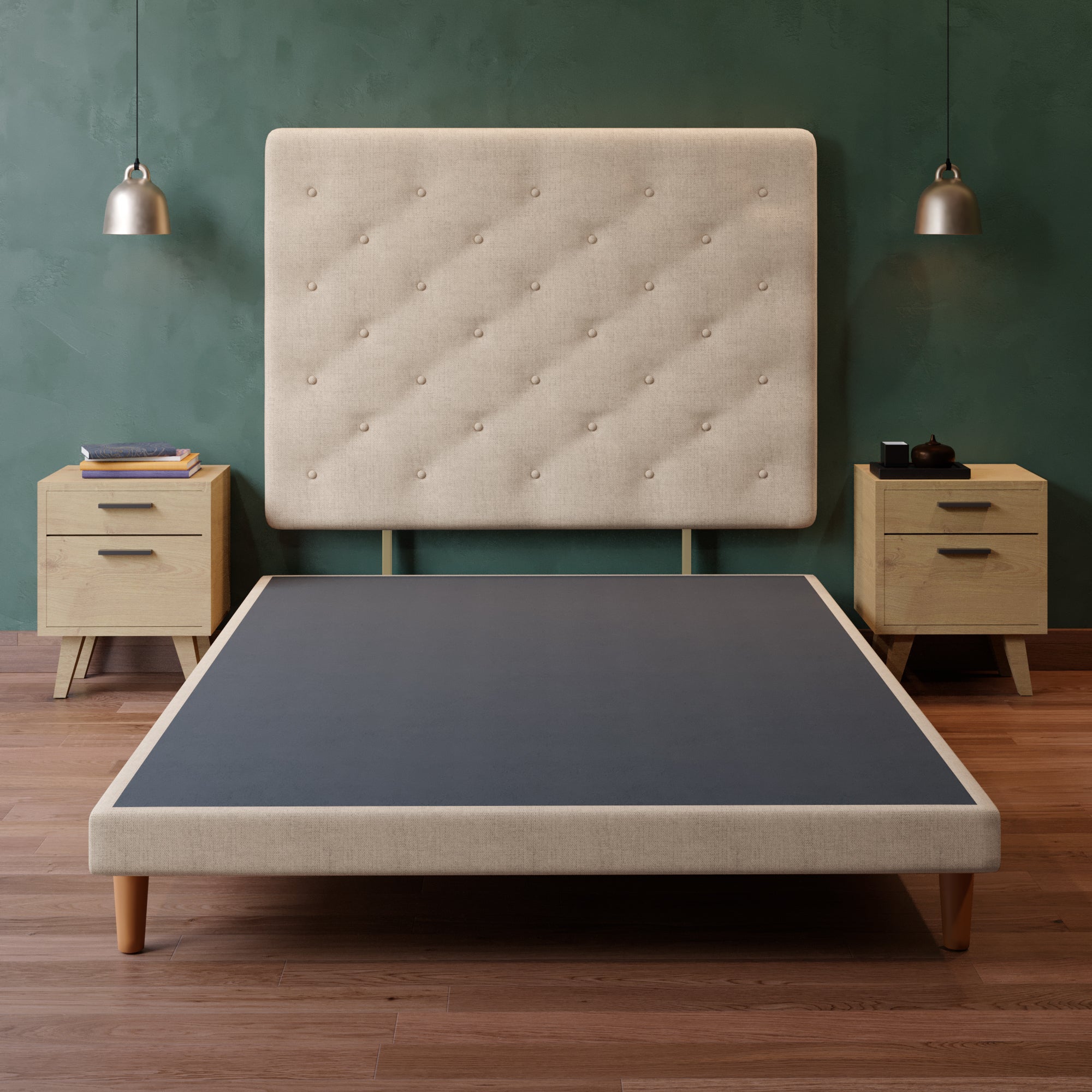 Cama Tradicional Quintana Lino Beige