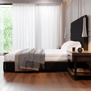 Cama Armable Quintana Lino Negro