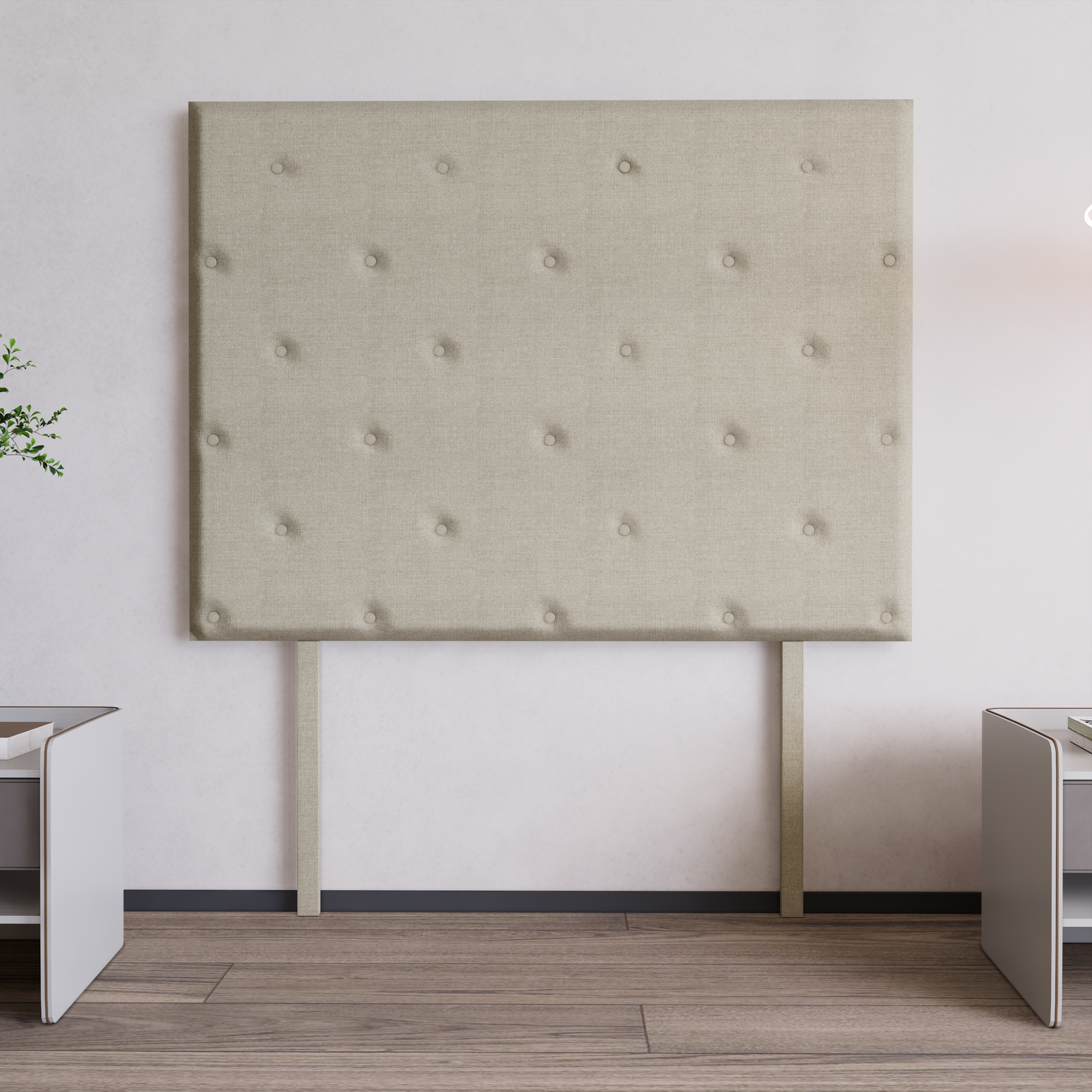 Cabecera para Base de Cama Quintana Lino Beige