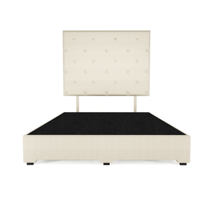 Recamara Base Cama Box Cabecera Quintana Lino Beige