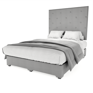 Recamara Base Cama Box Cabecera Quintana Lino Gris